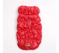 Double-Button Design Warm Cold-Proof Cats Dogs Coat Lightweight Hooded Pet Jacket Winter Schnauzers Poodles Clothing,Red,S