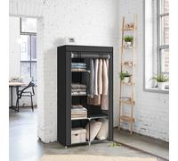 Double Canvas Wardrobe, Black