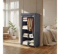 Double Canvas Wardrobe, Grey