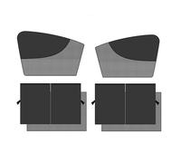 Double Car Window Sunshade，Magnetic Front Cover, Half Blackout See-Through Driver Mesh Privacy For Eating/Breastfeeding/Taking Nap/Clothes Changing(Front+Back 4,Double-layered)