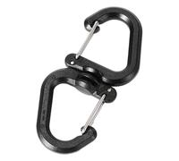 Double Carabiner - 360 Rotating S Carabiner Clip Large | Multi-Use Double Carabiner Swivel | Portable S Chain Hooks | Backpack Keychain Carabiner With 360 Degree Swivel For Backpacks, Dog Walking