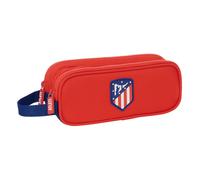 Safta ATLÉTICO DE Madrid Double Pencil Case for Children, Ideal for School Age, Comfortable and Versatile, Quality and Resilience, 21 x 6 x 8 cm, Red/Blue, Red/Blue, Estándar, Casual, red / blue