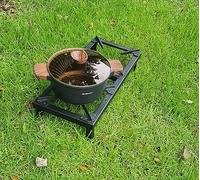 Double Cast Iron LPG Burner Camping Cooker Butane Gas Country Stove Burner BBQ Portable Grill, Boiling Ring Outdoor Camping Propane Catering (Double Burner Stove)
