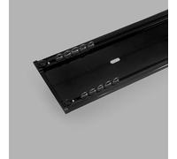 Double Ceiling Curtain Track System - 19.4ft Easy Install One-Piece Rod for Living Room, Bedroom, Shower Divider - Versatile White Curtain Solution (Black 5.4m(17.7ft))