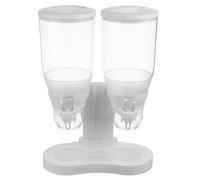 Double Cereal Dispenser Transparent Store Tank 3L for Kitchen