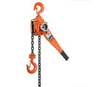 Double Chain Lever Hoist 6T 3M, Alloy Steel G80 Chain, Manual Chain Puller Block with Hooks, for Warehouse Lifting