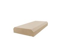 Double Chamfered Wall Coping - 280mm x 600mm, Cast Stone Garden Ornament, 3 Colours: Buff, Natural Portland, Charcoal (Buff)