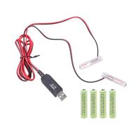 Double Channel USB to 4.5V False Battery Supply Cable for 3A Power Gadgets Including Remote Controls Toy Fan False Battery