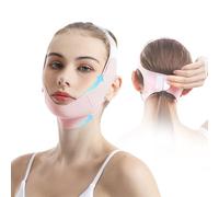 Double Chin Lift Mask for Women & Men Reusable Anti Snoring Chin Strap for Sleeping Jaw Exerciser & Double Chin Lifting Mask for V-Line Face Shaping Daily Use & Before Bedtime Facial Trainer Pink-1pcs