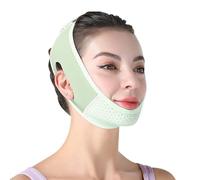 Double Chin Reducer for Jawline Shaper, Adjustable Face Shaper & Lifting Strap, Comfortable and Reusable Jawline Slimming Sleeping Strap to Shape & Tighten Face (Mint Green)