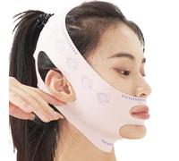 Double Chin Strap Face Slimming - 15.75 x 4.33 Inches Elastic Face Lift Tape Lightweight FaceLift Device Fat Reducer For All Skin Types
