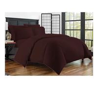 (Double, Chocolate) 100% EGYPTIAN COTTON 400 TC DUVET QUILT COVER SET SINGLE DOUBLE KING SIZE