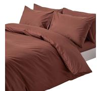 Egyptian Cotton DOUBLE Duvet Cover with Pillowcase Set, 200 TC 400 TC Equivalent