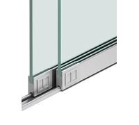 Double Chute Sliding Door Track System 0.2in/0.32in Options for Cabinets & Lockers Includes Sliding Door RollersSilver 106.30in/270cm Easy Installation