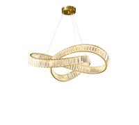 Double Circle LED Light Luxury Crystal Pendant Light Living Room Bedroom Study Room Balcony HangingLamp 23.62in Dining Room Hallway Villa Chandeliers For Premium Clubhouse Hotel Lighting Fixture