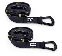 Double Circle Numbered Straps for Gymnastic Rings - Carabiner Hook System for Fast Use and Exercise Videos Guide