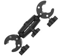 Double Clamp Mount ABS + Aluminum Alloy Camera Clamp 360° Adjustable with Double Magic Socket Arm Umbrella Clamps for Monitor Photo Studio Light Stand Photography Reflector 8.66 x 3.15 x 1.18 Inch