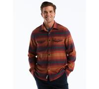 Double Cloth Stripe Overshirt In Dark Sapphire