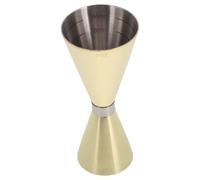 Double Cocktail Jigger 60ml 30ml Stainless Steel with Interior Markings | Thickened Rim and Walls, Golden Finish, for Bar Setup and Home Use, 304 Steel