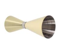 Double Cocktail Jigger Measuring Cup 304 Stainless Steel 30ml 60ml | Golden Finish, Thickened Walls and Rim, Interior Markings, Balanced Grip for Home Bartenders and Spirits Measuring