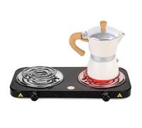 Double Coil Burner - Camp Stove, Hot Compact Electric Stove | Charcoal Starter Burner, Multiple Safety Protectors for Outdoor Cooking, Picnic