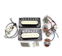 Double Coil Electric Pickup Set Of Alnico Electric Guitar Humbucker Pickups (B&N) With Pro Wiring Harness Pots & Switches For LP Electric Guitar(D)