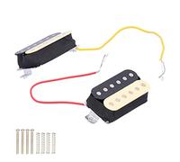 Double Coil Pickups, Stringed Instrument Parts Guitar Pickup Low Noise Ceramic Magnet for ST SQ Electric Guitars(Black yellow)
