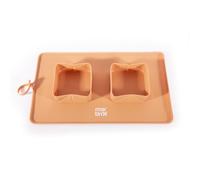 Double Collapsible Silicone Bowl for Dogs and Cats - 2 x 600 ml - Portable Travel Bowl Compact, Foldable and Reusable - Food Grade Silicone - Ideal Outdoor - 4 Colours (Yellow)