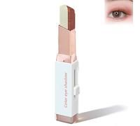 Double Color Eyeshadow Stick, 2 in 1 Glitter Eyeshadow Stick, Long Lasting & Waterproof Two Colour Eyeshadows Sticks, Blendable Creamy Formula for All-Day Wear, Eye Makeup for Beginners (#f)