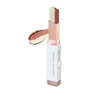 Double Color Eyeshadow Stick, 2 in 1 Gradient Shimmer Eye Shadow Stick, Long Lasting & Waterproof Two Colour Eyeshadow Sticks, Velvet Gradient Easy-to-Color Eye Makeup Pen for Beginners (F)