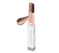 Double Color Eyeshadow Stick, 2 in 1 Gradient Shimmer Eye Shadow Stick, Long Lasting & Waterproof Two Colour Eyeshadow Sticks, Velvet Gradient Easy-to-Color Eye Makeup Pen for Beginners (D)