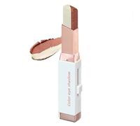Double Color Eyeshadow Stick, 2 in 1 Gradient Shimmer Eye Shadow Stick, Long Lasting & Waterproof Two Colour Eyeshadow Sticks, Blendable Creamy Formula for All-Day (E#)