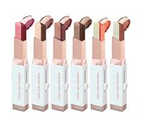 Double Color Eyeshadow Stick, Glitter Shimmer Eyeshadows Pen, Shimmer Cream Eyeshadow, Waterproof Two Colour Eye Shadow Sticks, Eye Makeup for Beginners (All)