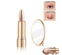 Double Color Light Luxury Eyeshadow Stick For Lazy People, Two Tone Eyeshadow Stick, 2 In 1 Eyeshadow Stick And Mirror, Rotation Waterproof Two Tone Eyeshadow Stick (03#)