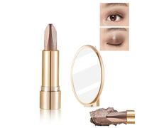 Double Color Light Luxury Eyeshadow Stick For Lazy People, Two Tone Eyeshadow Stick, 2 In 1 Eyeshadow Stick And Mirror, Rotation Waterproof Two Tone Eyeshadow Stick (04#)