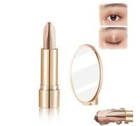 Double Color Light Luxury Eyeshadow Stick For Lazy People, Two Tone Eyeshadow Stick, 2 In 1 Eyeshadow Stick And Mirror, Rotation Waterproof Two Tone Eyeshadow Stick (02#)