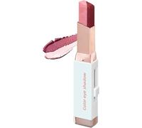 Double Colors Eyeshadow Stick, 2 in 1 Glitter Gradient Long Lasting Waterproof Shimmer Cream Eyeshadow, Long Lasting Two Colour Eyeshadows Sticks, Easy to Color, Eye Makeup for Beginners (#01)
