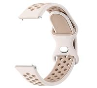 Double Colour Strap for Garmin Forefunner 55/245 /645 Watch Band, 20mm Adjustable Soft Silicone Replacement Strap for Forerunner 55/245/645 Music(Starlight/Milk tea)
