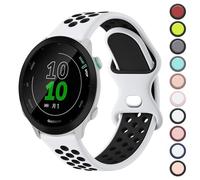 Double Colour Strap for Garmin Forefunner 55/245 /645 Watch Band, 20mm Adjustable Soft Silicone Replacement Strap for Forerunner 55/245/645 Music