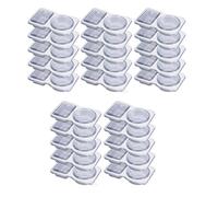 Double Compartment Condiment Container with Lids - 3 Oz 2 Snack Containers Reusable Sauce 25PCS