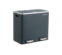 Double Compartments Trash Can, Smoky Grey