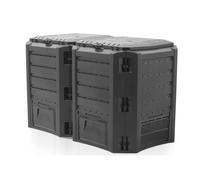 Double Composter Modular Bin Garden Waste Box Outdoor Weather- Resistant 800L Bl