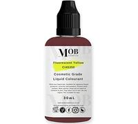 Double Concentrated Cosmetic Liquid Dyes Colourant Soap Colouring Colour for DIY Soap Making Bath Bomb Making Skin Safe (Fluorescent Yellow, 30ml)