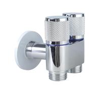 Double Control Valves Toilet Faucet Angles Washing Machine Stop Bathroom Fittings Enduring Easy Install