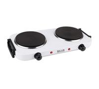 Double Cooking Plate 2000W White Electroplate Camping Hobs Hot Plates