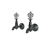 Double Copper Antique Ottoman Faucet, Solid Brass Wall Mount, One Size - Copper, One Size