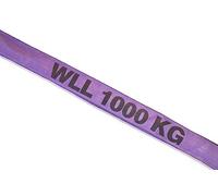 Double Cover Round Sling, 1000 kg Working Load Limit, Violet, 1.00 m Usable Length