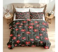 Double Coverless Duvet Set Modern Floral All-Season