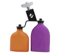 ＡＷＨＡＯ Double Cowbell with Bracket Bi-Tonal Drum Kit Cowbell Adjustable Hand Percussion Percussion Instrument for Rehearsals