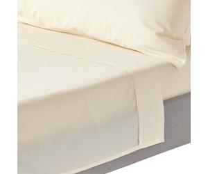 (Double, Cream) Egyptian Cotton Flat Sheet 200 Thread Count Bed Sheet